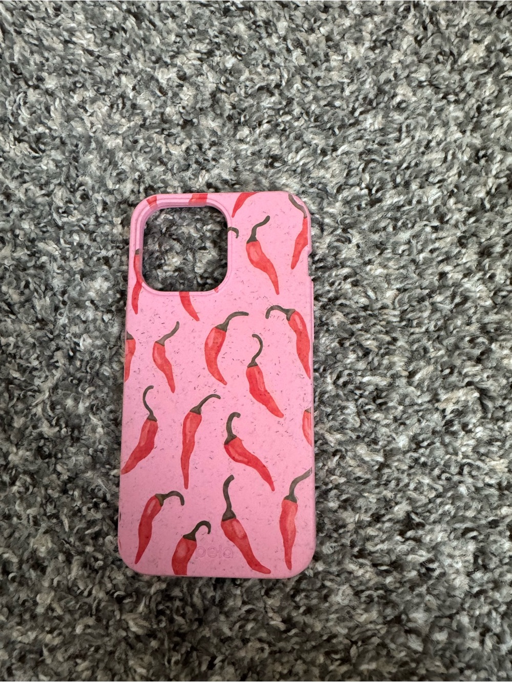 iphone 15 pro max Pela Pink Chili Pepper Pattern Phone Case